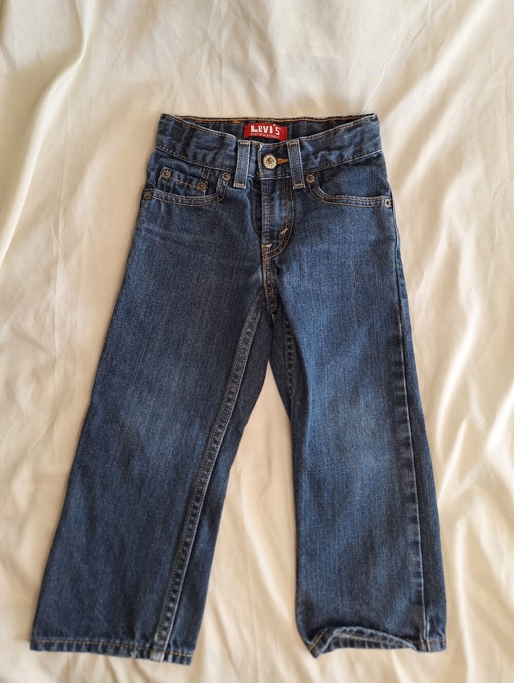 Levi's Adjustable Straight-Leg Boys Blue Denim Jeans Size 3T